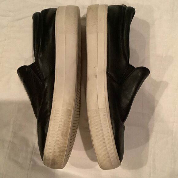 Steve Madden Gills sneaker preloved GUC black leather size 9.5 women’s slip on - Picture 6 of 12